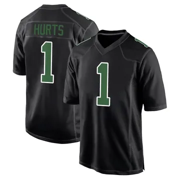 Men's Nike Philadelphia Eagles Jalen Hurts Black/Kelly Carbon Green Fashion Jersey - Game
