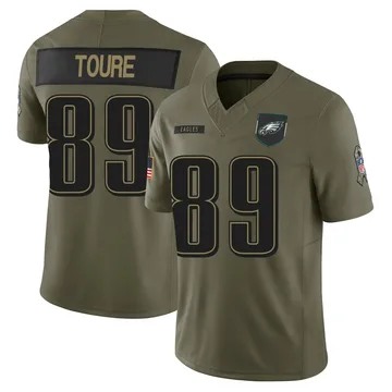 Men's Nike Philadelphia Eagles Samori Toure Olive 2025 Salute to Service Jersey - Limited