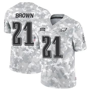 Men's Philadelphia Eagles Sydney Brown Arctic Camo 2024 Salute to Service Jersey - Limited