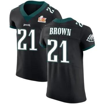 Men's Philadelphia Eagles Sydney Brown Black Alternate Vapor Untouchable Super Bowl LIX Jersey - Elite
