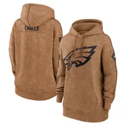 Women's Nike Philadelphia Eagles Brown 2023 Salute to Service Pullover Hoodie