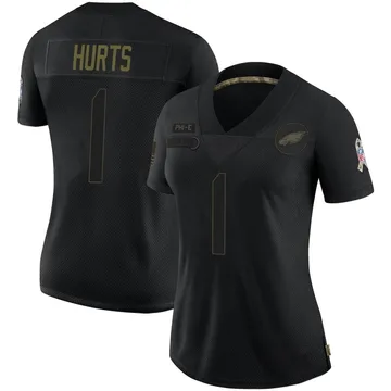 Women's Nike Philadelphia Eagles Jalen Hurts Black 2020 Salute To Service Jersey - Limited