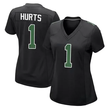 Women's Nike Philadelphia Eagles Jalen Hurts Black/Kelly Carbon Green Fashion Jersey - Game