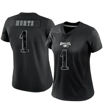 Women's Nike Philadelphia Eagles Jalen Hurts Black Reflective Jersey - Limited