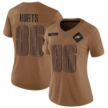Women's Nike Philadelphia Eagles Jalen Hurts Brown 2023 Salute To Service Jersey - Limited