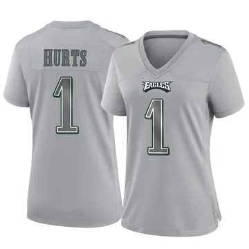 Women's Nike Philadelphia Eagles Jalen Hurts Gray Atmosphere Fashion Jersey - Game