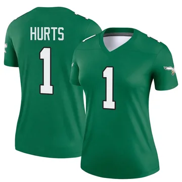 Women's Nike Philadelphia Eagles Jalen Hurts Green Kelly Alternate Jersey - Legend