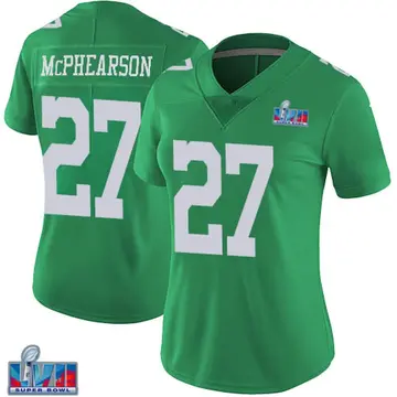Women's Nike Philadelphia Eagles Zech McPhearson Green Vapor Untouchable Super Bowl LVII Patch Jersey - Limited