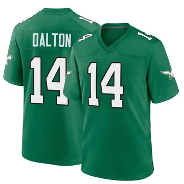 Youth Nike Philadelphia Eagles Andy Dalton Green Kelly Alternate Jersey - Game