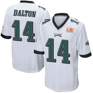 Youth Nike Philadelphia Eagles Andy Dalton White Super Bowl LIX Jersey - Game