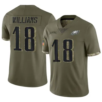 Youth Nike Philadelphia Eagles Avery Williams Olive 2022 Salute To Service Jersey - Limited