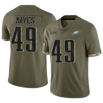 Youth Nike Philadelphia Eagles BJ Mayes Olive 2022 Salute To Service Jersey - Limited