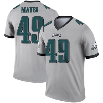 Youth Nike Philadelphia Eagles BJ Mayes Silver Inverted Jersey - Legend
