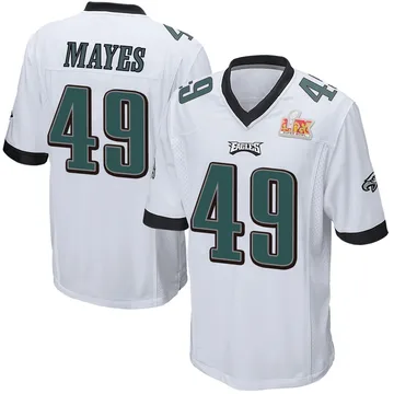 Youth Nike Philadelphia Eagles BJ Mayes White Super Bowl LIX Jersey - Game