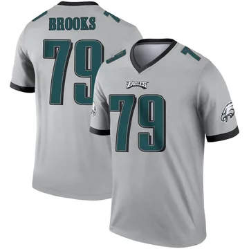 Youth Nike Philadelphia Eagles Brandon Brooks Silver Inverted Jersey - Legend