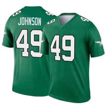 Youth Nike Philadelphia Eagles Brandon Johnson Green Kelly Alternate Jersey - Legend