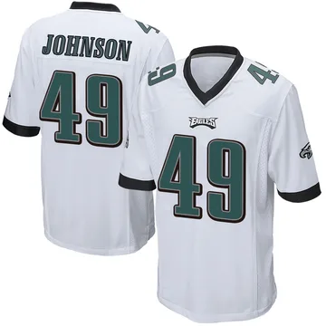 Youth Nike Philadelphia Eagles Brandon Johnson White Jersey - Game
