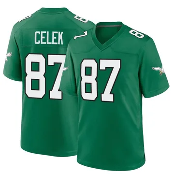 Youth Nike Philadelphia Eagles Brent Celek Green Kelly Alternate Jersey - Game