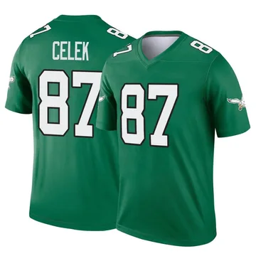 Youth Nike Philadelphia Eagles Brent Celek Green Kelly Alternate Jersey - Legend