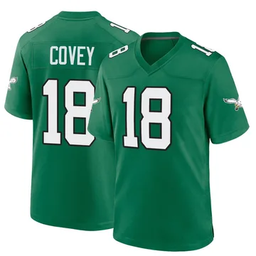 Youth Nike Philadelphia Eagles Britain Covey Green Kelly Alternate Jersey - Game