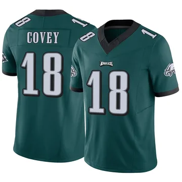 Youth Nike Philadelphia Eagles Britain Covey Green Vapor F.U.S.E. Jersey - Limited