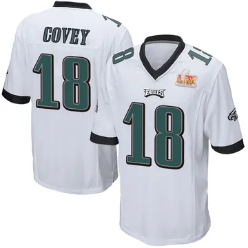 Youth Nike Philadelphia Eagles Britain Covey White Super Bowl LIX Jersey - Game