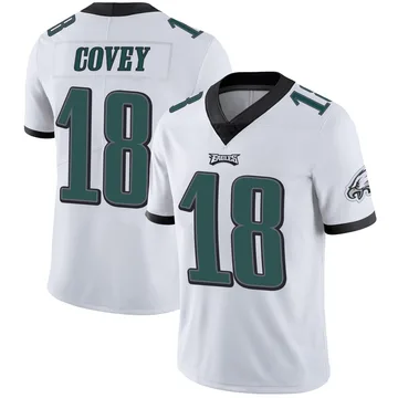 Youth Nike Philadelphia Eagles Britain Covey White Vapor Untouchable Jersey - Limited