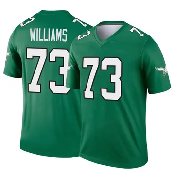 Youth Nike Philadelphia Eagles Cameron Williams Green Kelly Alternate Jersey - Legend