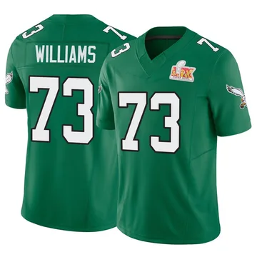 Youth Nike Philadelphia Eagles Cameron Williams Green Kelly Alternate Vapor F.U.S.E. Super Bowl LIX Jersey - Limited