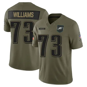 Youth Nike Philadelphia Eagles Cameron Williams Olive 2025 Salute to Service Jersey - Limited
