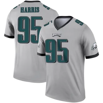 Youth Nike Philadelphia Eagles Charles Harris Silver Inverted Jersey - Legend
