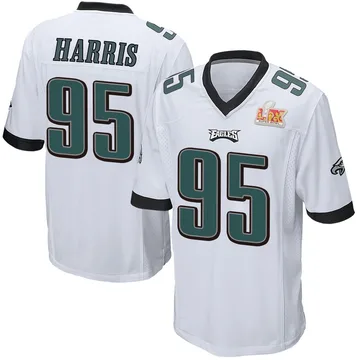 Youth Nike Philadelphia Eagles Charles Harris White Super Bowl LIX Jersey - Game