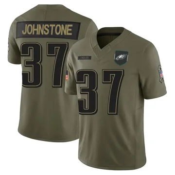 Youth Nike Philadelphia Eagles Christian Johnstone Olive 2025 Salute to Service Jersey - Limited