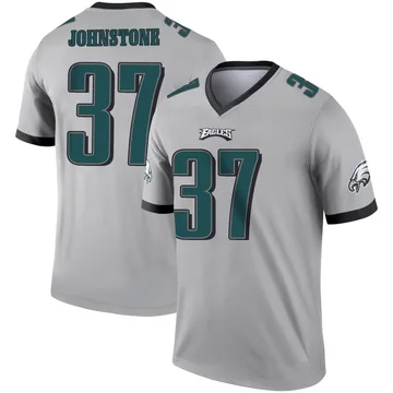 Youth Nike Philadelphia Eagles Christian Johnstone Silver Inverted Jersey - Legend