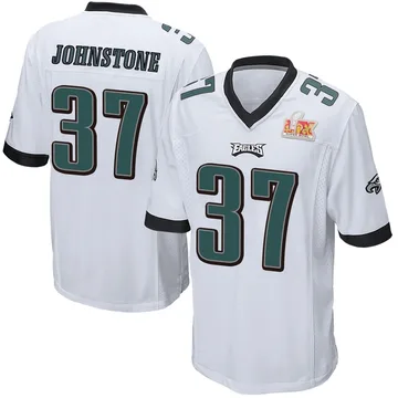Youth Nike Philadelphia Eagles Christian Johnstone White Super Bowl LIX Jersey - Game