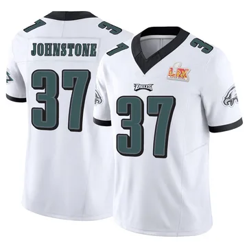 Youth Nike Philadelphia Eagles Christian Johnstone White Vapor F.U.S.E. Super Bowl LIX Jersey - Limited