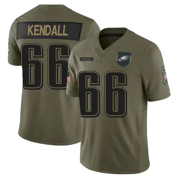 Youth Nike Philadelphia Eagles Drew Kendall Olive 2025 Salute to Service Jersey - Limited