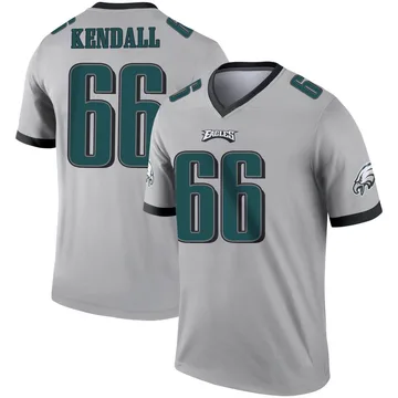 Youth Nike Philadelphia Eagles Drew Kendall Silver Inverted Jersey - Legend