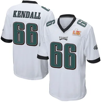 Youth Nike Philadelphia Eagles Drew Kendall White Super Bowl LIX Jersey - Game