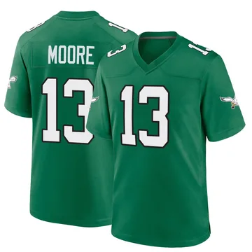 Youth Nike Philadelphia Eagles Elijah Moore Green Kelly Alternate Jersey - Game