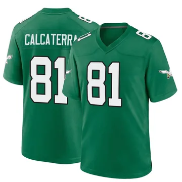 Youth Nike Philadelphia Eagles Grant Calcaterra Green Kelly Alternate Jersey - Game