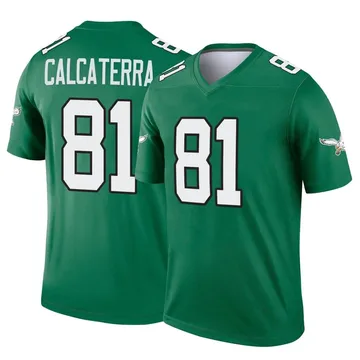 Youth Nike Philadelphia Eagles Grant Calcaterra Green Kelly Alternate Jersey - Legend
