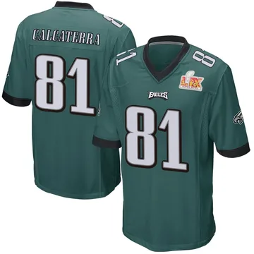 Youth Nike Philadelphia Eagles Grant Calcaterra Green Team Color Super Bowl LIX Jersey - Game