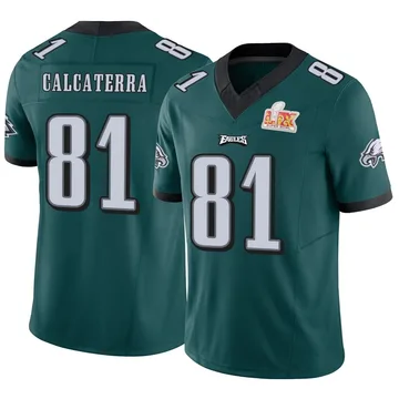 Youth Nike Philadelphia Eagles Grant Calcaterra Green Vapor F.U.S.E. Super Bowl LIX Jersey - Limited