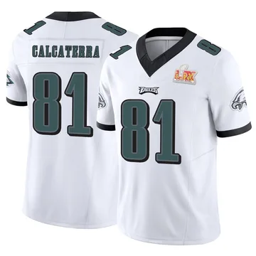 Youth Nike Philadelphia Eagles Grant Calcaterra White Vapor F.U.S.E. Super Bowl LIX Jersey - Limited