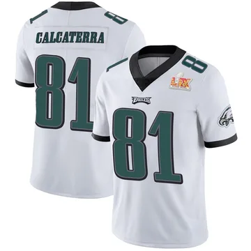 Youth Nike Philadelphia Eagles Grant Calcaterra White Vapor Untouchable Super Bowl LIX Jersey - Limited