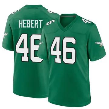 Youth Nike Philadelphia Eagles Griffin Hebert Green Kelly Alternate Jersey - Game