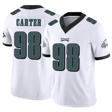 Youth Nike Philadelphia Eagles Jalen Carter White Vapor F.U.S.E. Jersey - Limited