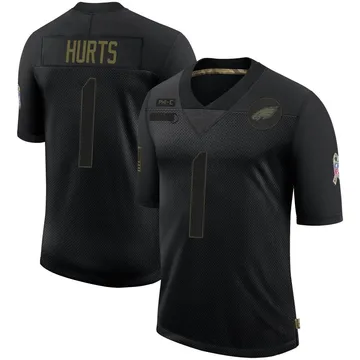Youth Nike Philadelphia Eagles Jalen Hurts Black 2020 Salute To Service Jersey - Limited