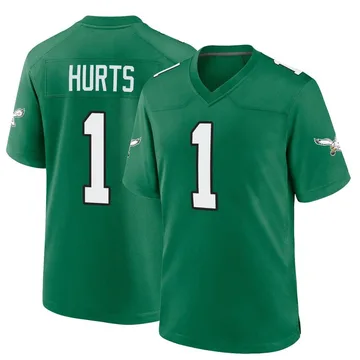 Youth Nike Philadelphia Eagles Jalen Hurts Green Kelly Alternate Jersey - Game